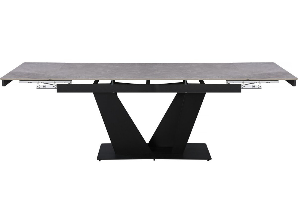 Uitschuifbare keramische eettafel - 160/240 cm - 6 tot 10 personen "Nova" - Marmergrijs