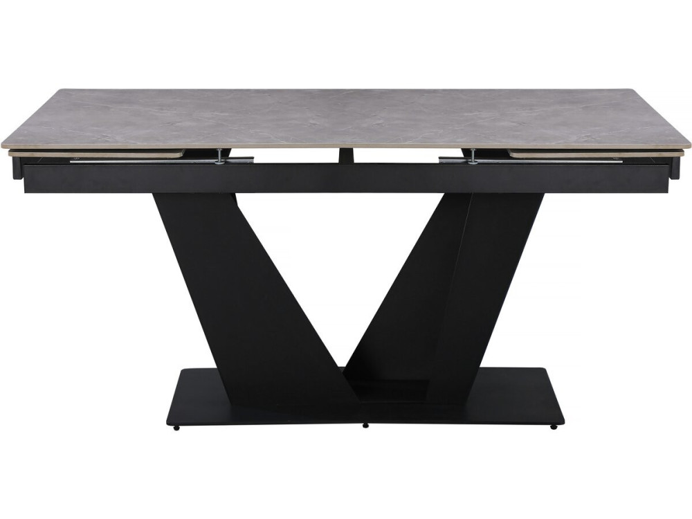 Uitschuifbare keramische eettafel - 160/240 cm - 6 tot 10 personen "Nova" - Marmergrijs