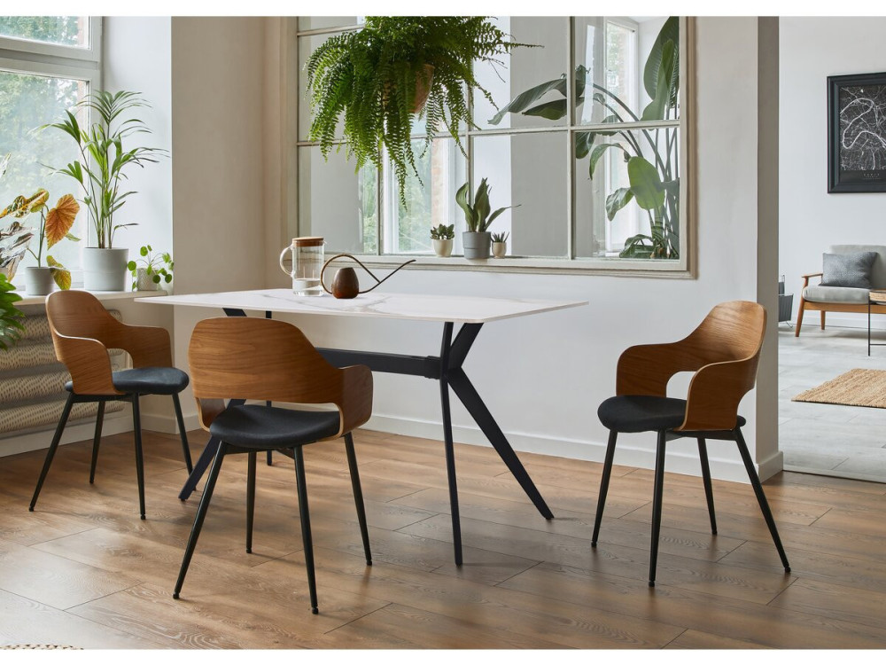 Keramische eettafel "Boreal" - 4 tot 6 personen - 160 cm - Wit