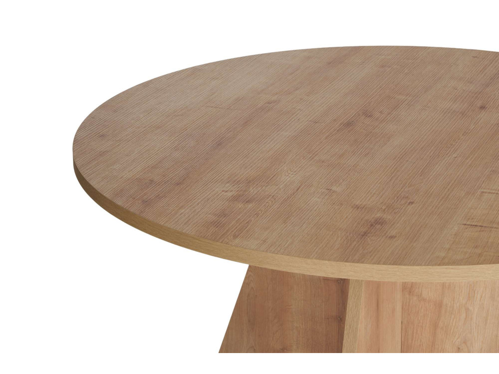 Eettafel "Virella" van hout - 120 x 120 x 75 cm - Saffier Eiken