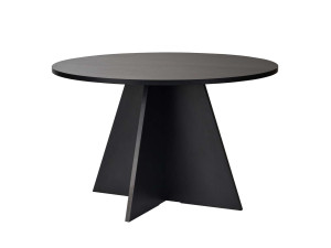 Eettafel "Virella" van hout - 120 x 120 x 75 cm - Zwart hout