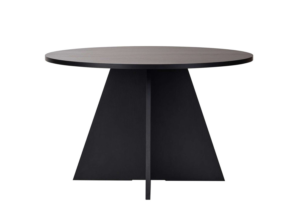 Eettafel "Virella" van hout - 120 x 120 x 75 cm - Zwart hout
