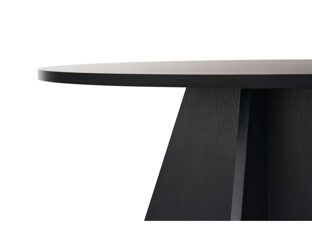Eettafel "Virella" van hout - 120 x 120 x 75 cm - Zwart hout