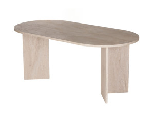 Houten eettafel "Sablin" - 180 x 89 x 75 cm - Travertin