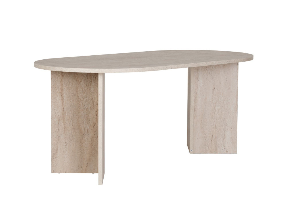 Houten eettafel "Sablin" - 180 x 89 x 75 cm - Travertin
