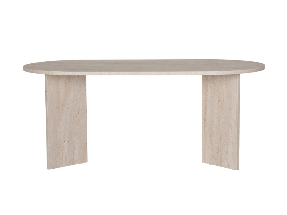 Houten eettafel "Sablin" - 180 x 89 x 75 cm - Travertin