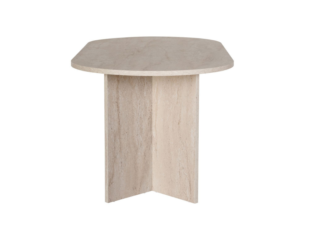 Houten eettafel "Sablin" - 180 x 89 x 75 cm - Travertin
