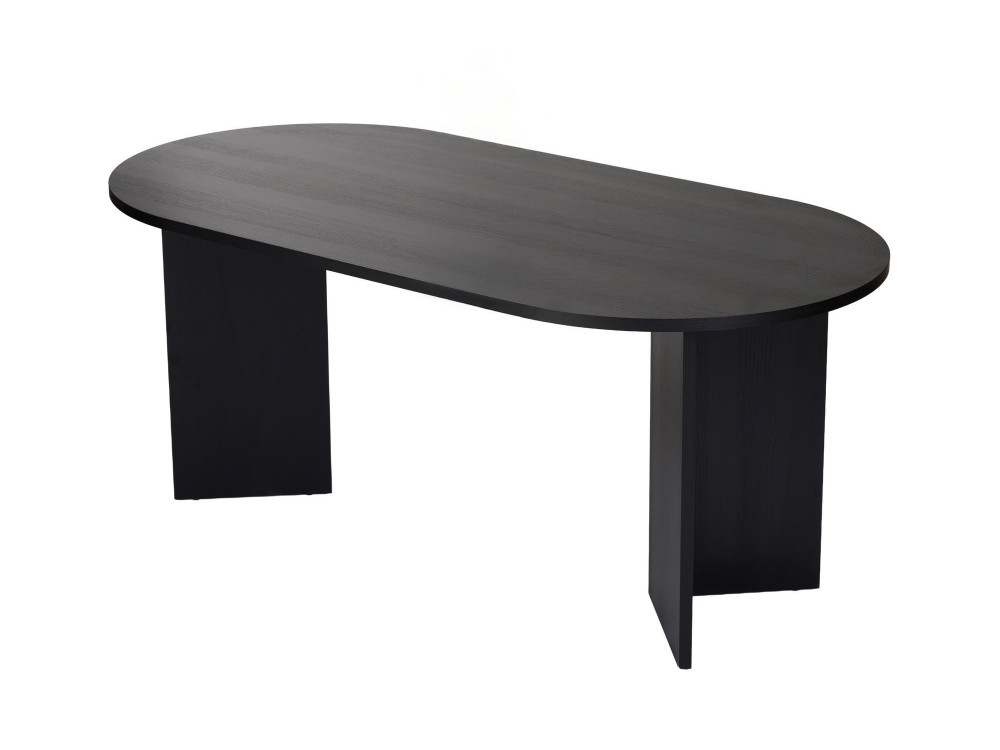 Houten eettafel "Sablin" - 180 x 89 x 75 cm - Zwart hout
