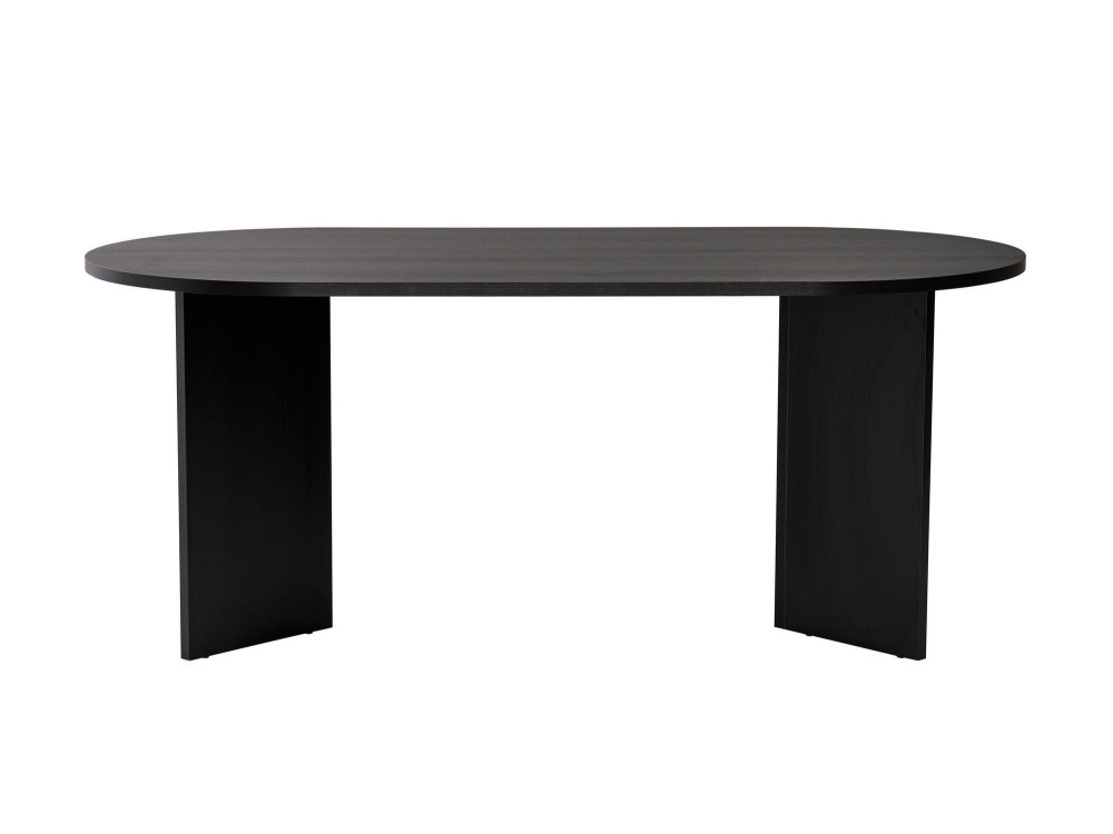 Houten eettafel "Sablin" - 180 x 89 x 75 cm - Zwart hout