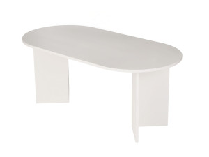Houten eettafel "Sablin" - 180 x 89 x 75 cm - Wit Hout