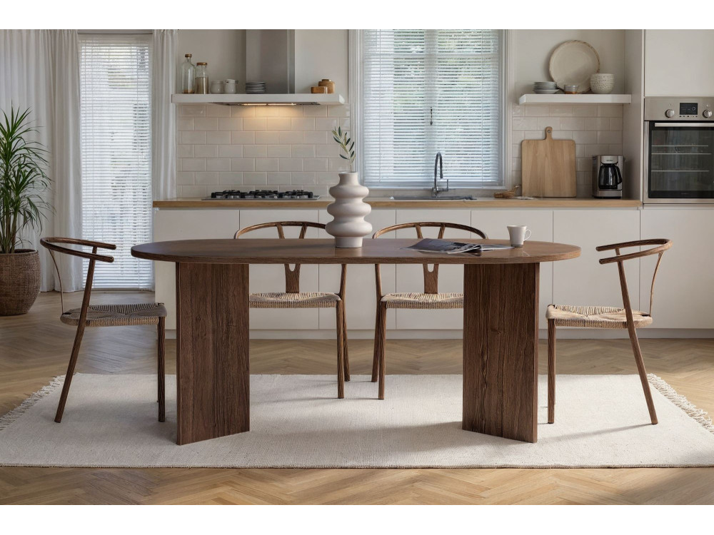 Houten eettafel "Sablin" 180 x 90 x 75 cm - Notelaar