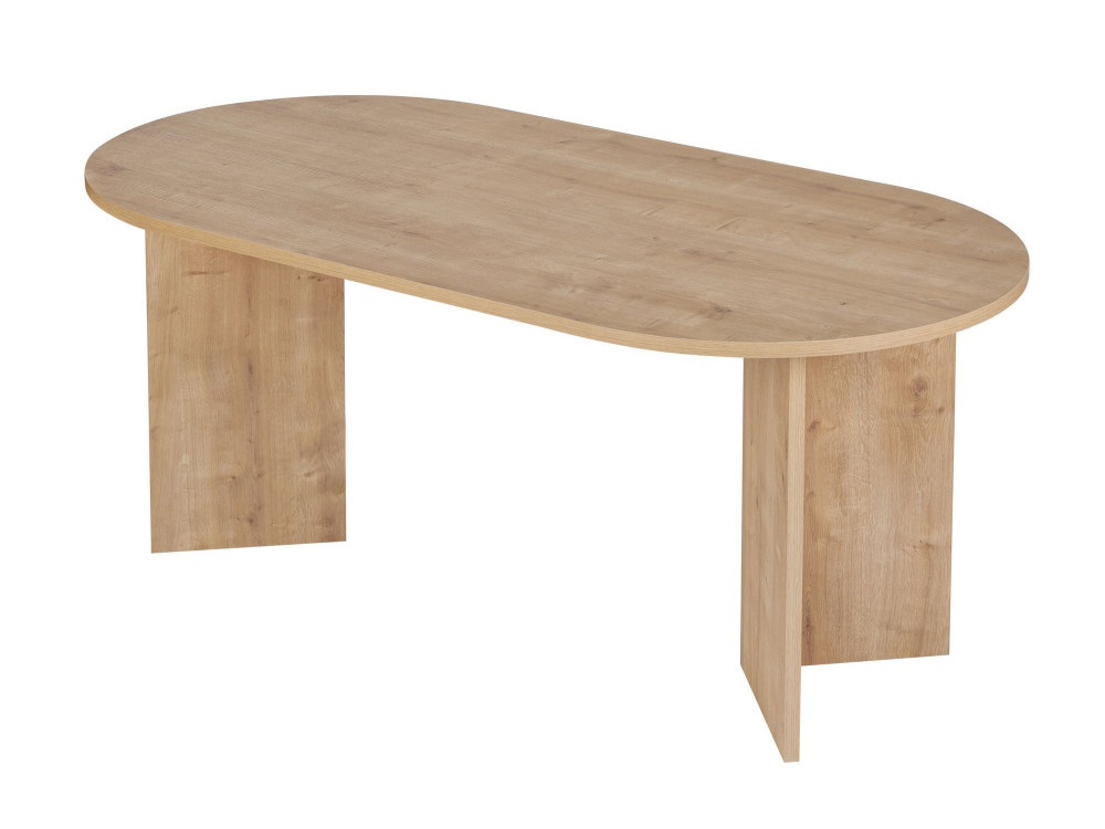 Houten eettafel "Sablin" 180 x 90 x 75 cm - Saffier eik