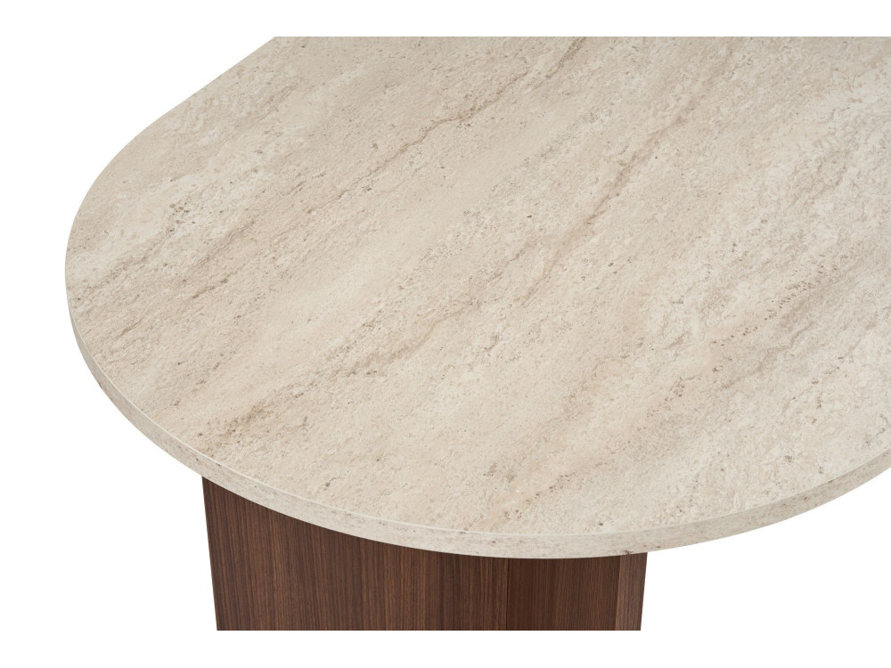 Houten eettafel "Sablin" 180 x 90 x 75 cm - Travertin
