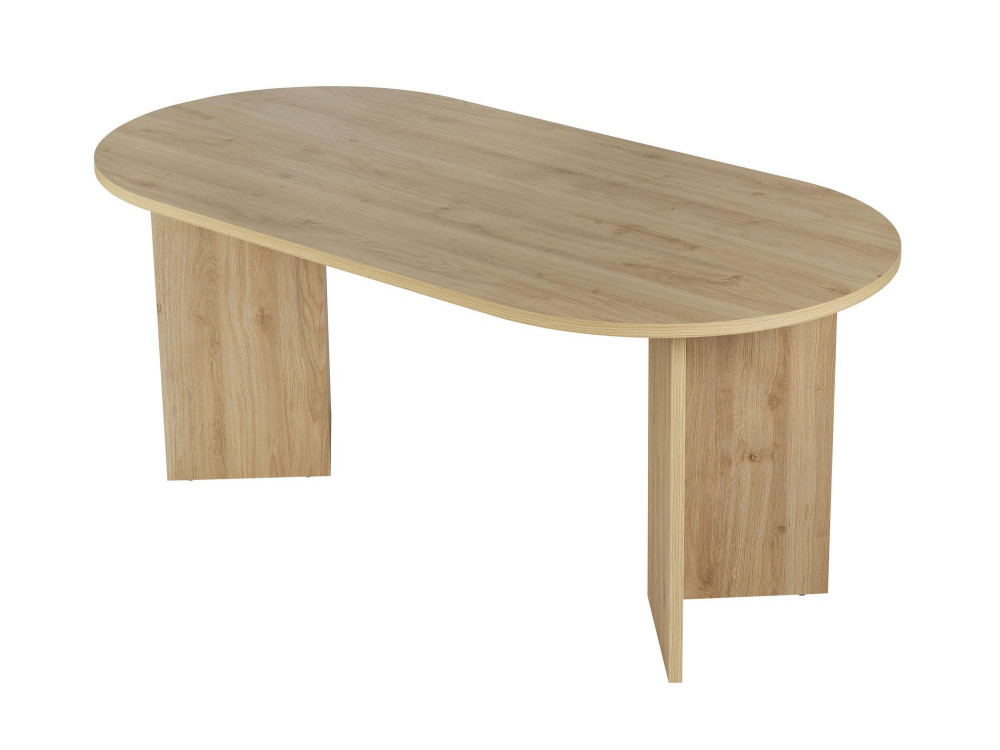 Houten eettafel "Sablin" 180 x 90 x 75 cm - Eik Cadiz