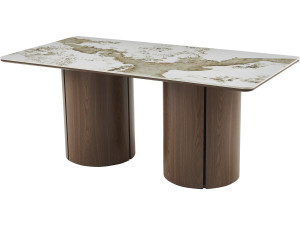 Pendora "Milano" rechthoekige eettafel van keramiek - 6 zitplaatsen - Bruin