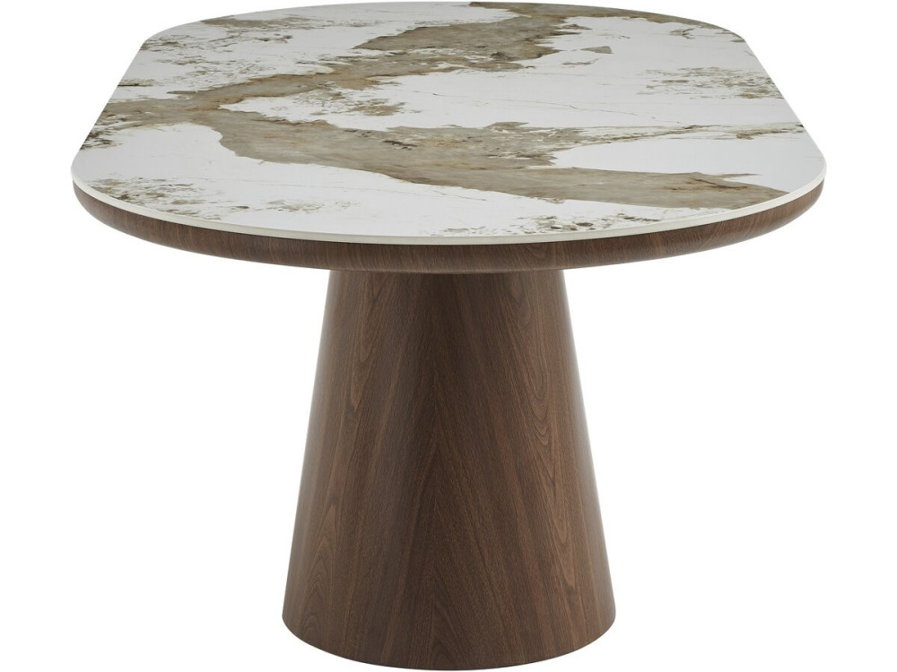 Pandora "Bellagio" ovale eettafel van keramiek - 8 zitplaatsen - Beige