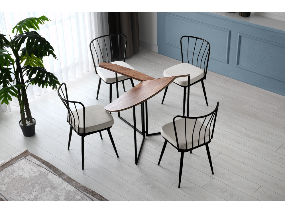 Houten eettafel "Yaprak" - 100 x 100 x 72 cm - Atlantic Pine