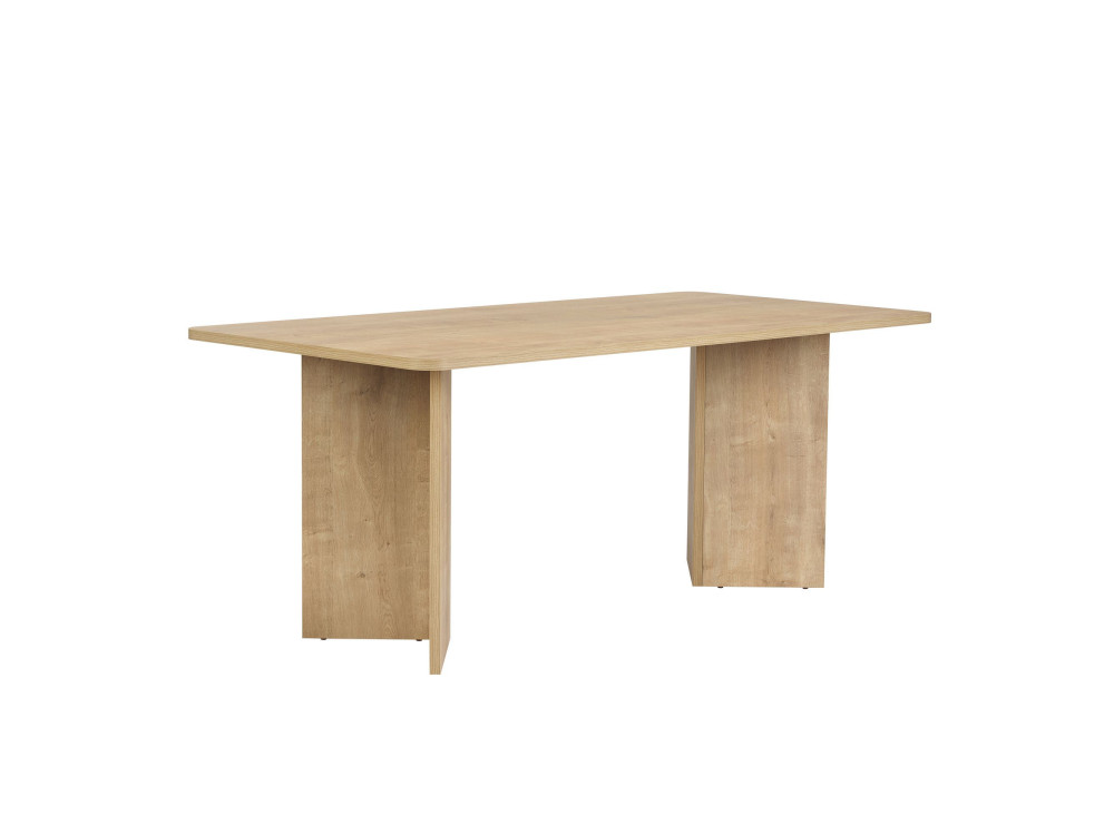 Houten eettafel "Linza" 180 x 90 x 75 cm - Honing eik