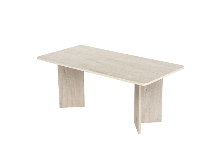 Houten eettafel "Linza" 180 x 90 x 75 cm - Travertin