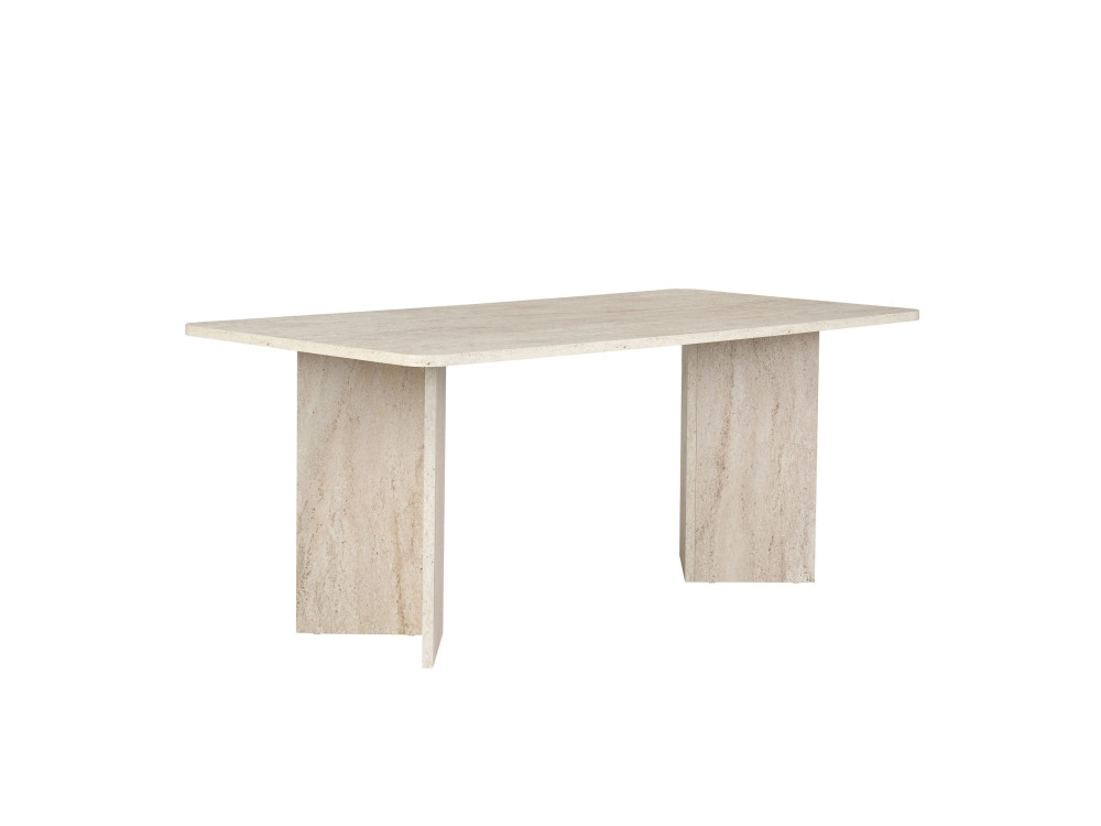 Houten eettafel "Linza" 180 x 90 x 75 cm - Travertin