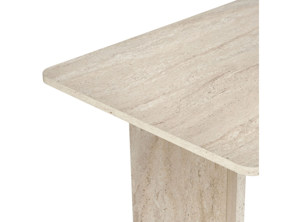 Houten eettafel "Linza" 180 x 90 x 75 cm - Travertin