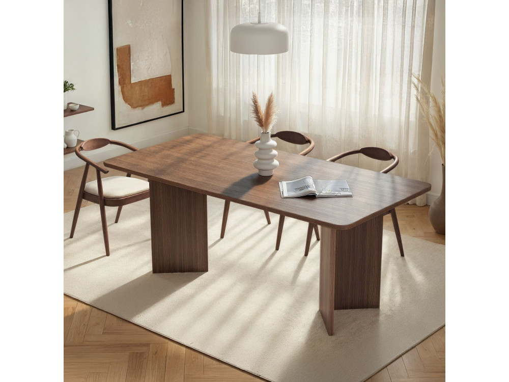 Houten eettafel "Linza" 180 x 90 x 75 cm - Notelaar