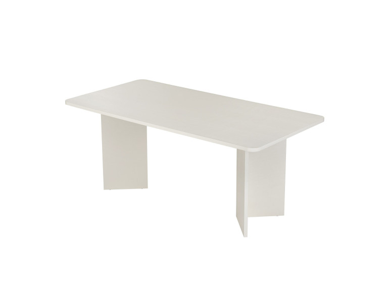 Houten eettafel "Linza" 180 x 90 x 75 cm - Hout wit