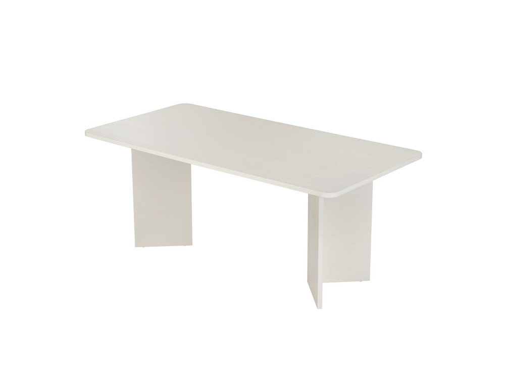 Houten eettafel "Linza" 180 x 90 x 75 cm - Hout wit