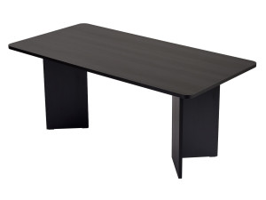 Houten eettafel "Linza" 180 x 90 x 75 cm - Zwart hout