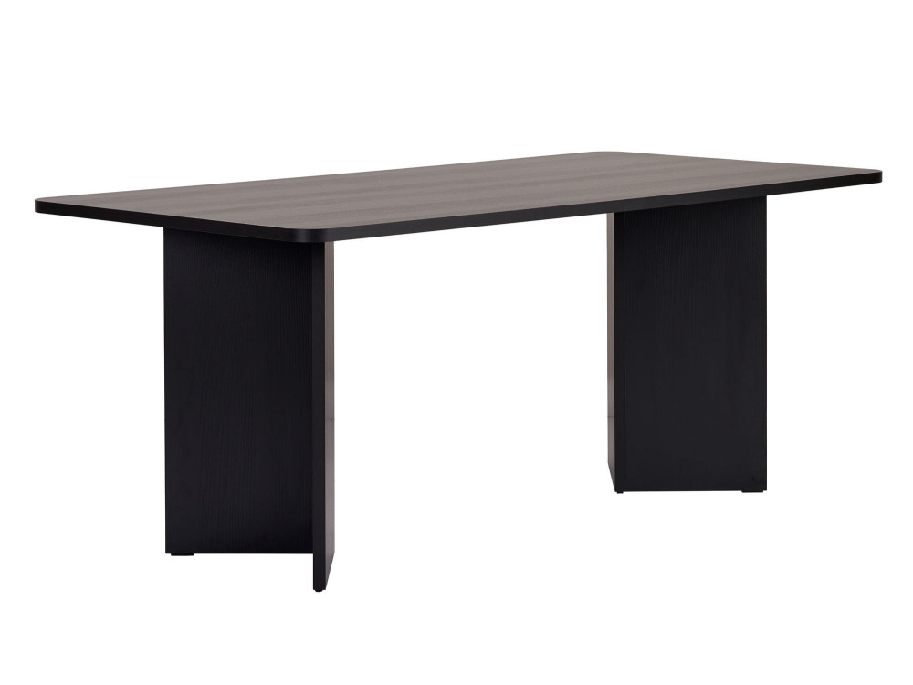 Houten eettafel "Linza" 180 x 90 x 75 cm - Zwart hout