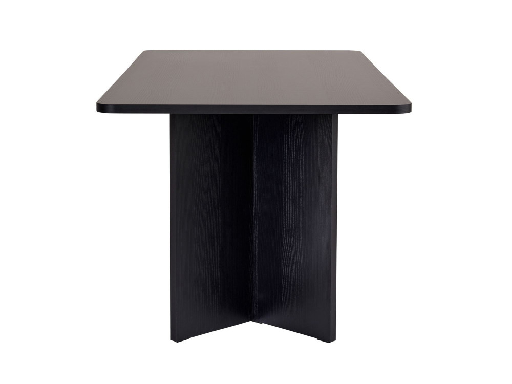 Houten eettafel "Linza" 180 x 90 x 75 cm - Zwart hout