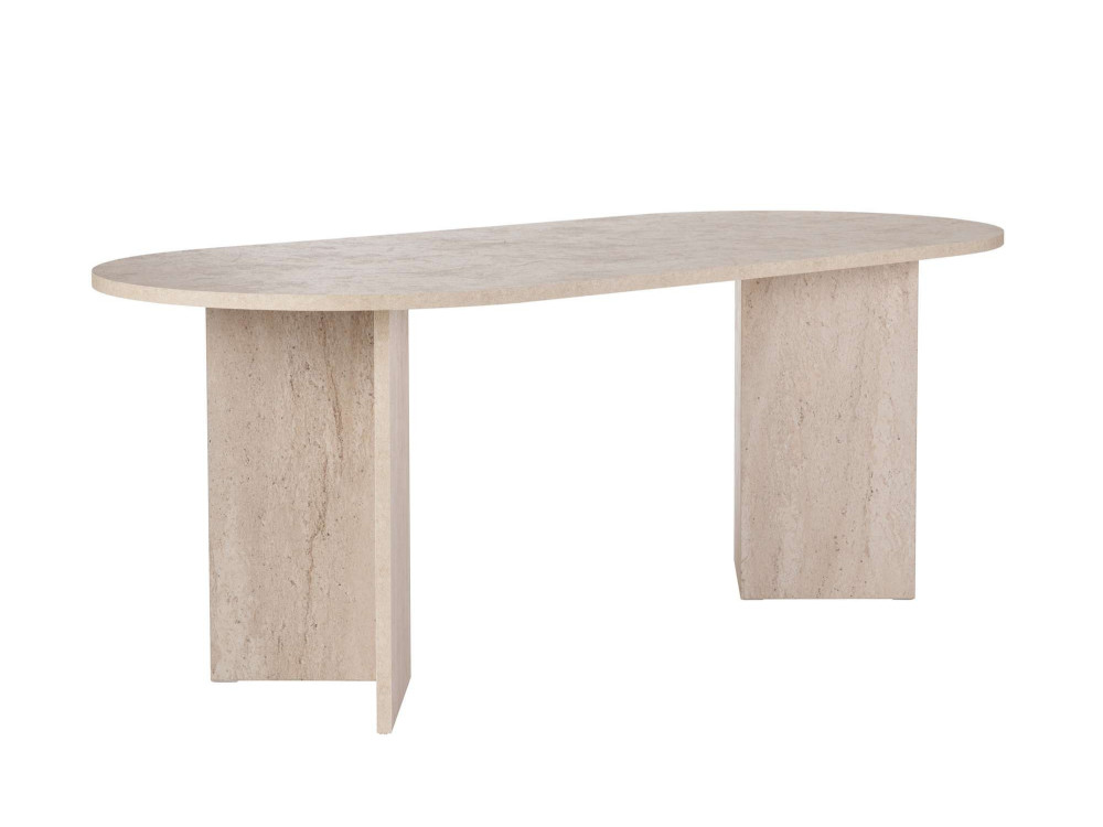 Houten eettafel "Sabella" 200 x 90 x 75 cm - Travertin