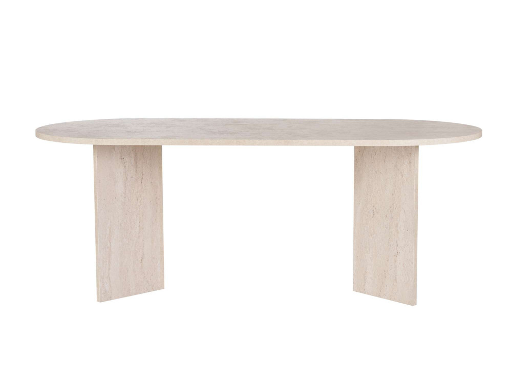 Houten eettafel "Sabella" 200 x 90 x 75 cm - Travertin