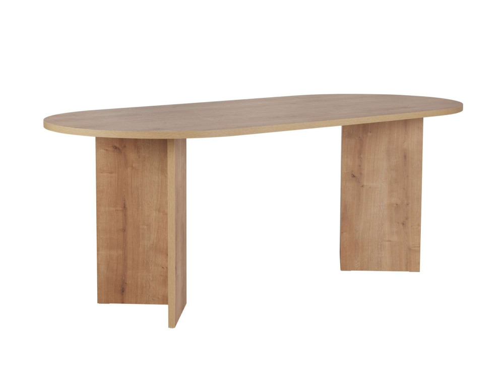 Houten eettafel "Sabella" 200 x 90 x 75 cm - Saffier eik