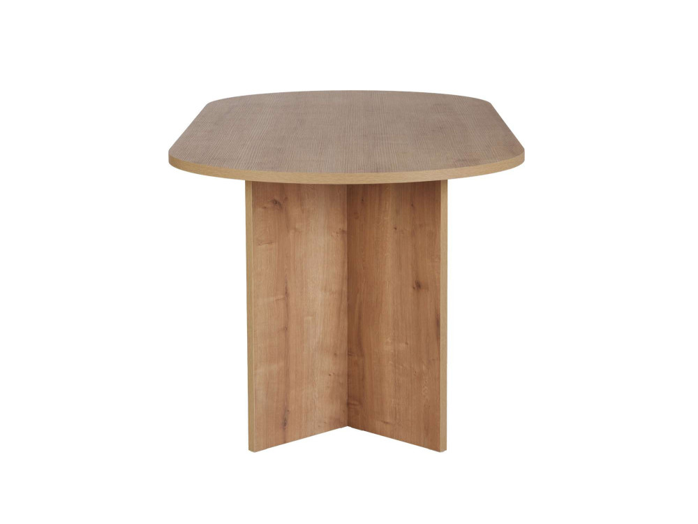 Houten eettafel "Sabella" 200 x 90 x 75 cm - Saffier eik