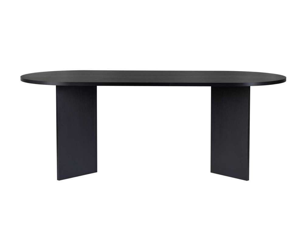Houten eettafel "Sabella" 200 x 90 x 75 cm - Zwart hout