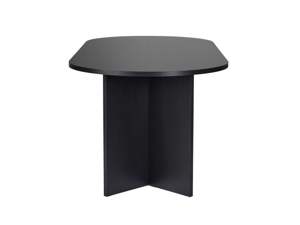Houten eettafel "Sabella" 200 x 90 x 75 cm - Zwart hout