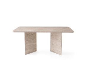 Houten eettafel "Lizzard" 180 x 90 x 77 cm - Travertin