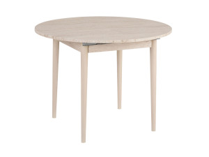Uitschuifbare houten eettafel "Viona" 100 x 100 x 75 cm - Travertin