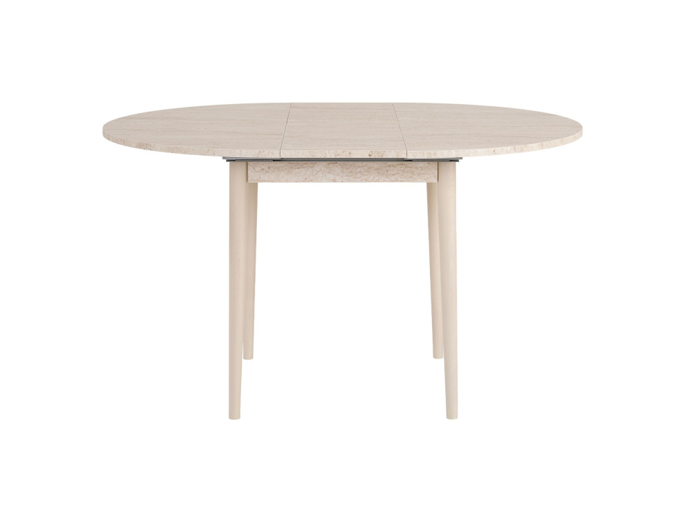 Uitschuifbare houten eettafel "Viona" 100 x 100 x 75 cm - Travertin