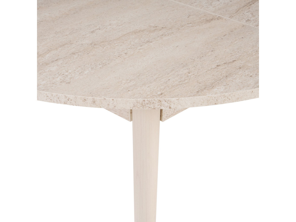 Uitschuifbare houten eettafel "Viona" 100 x 100 x 75 cm - Travertin