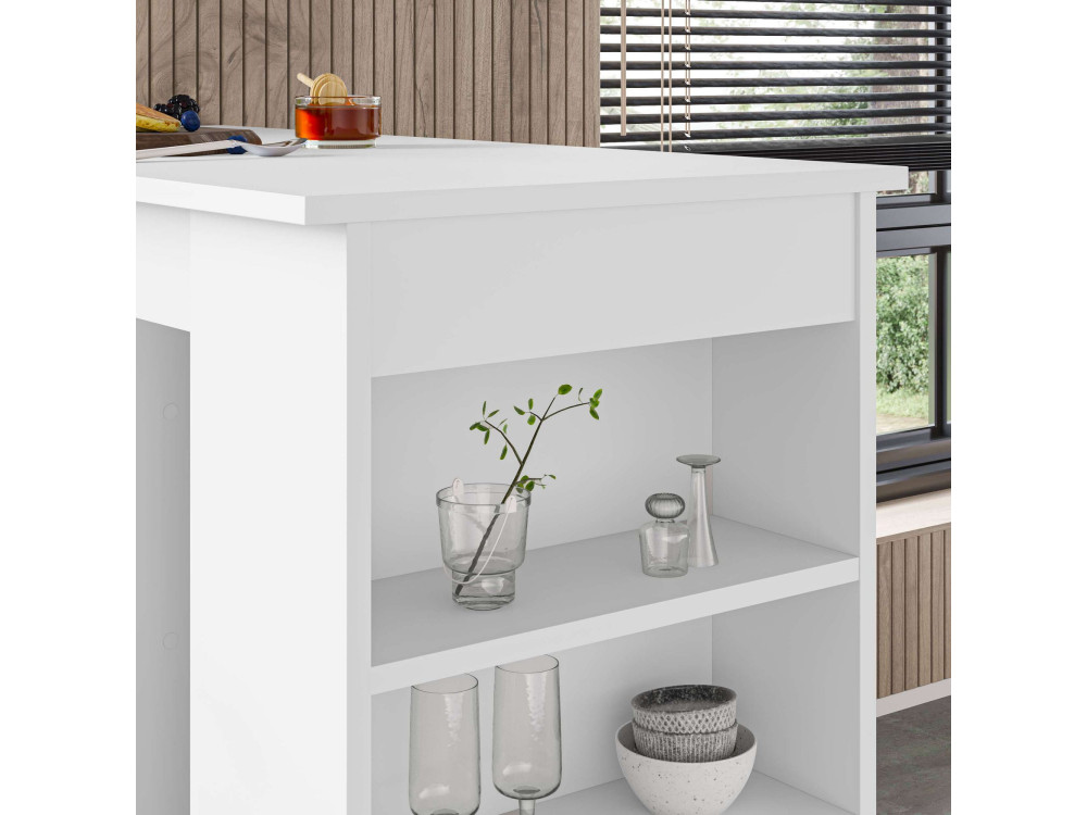Houten bartafel "Swallow" 117 x 54 x 101,8 cm - Wit