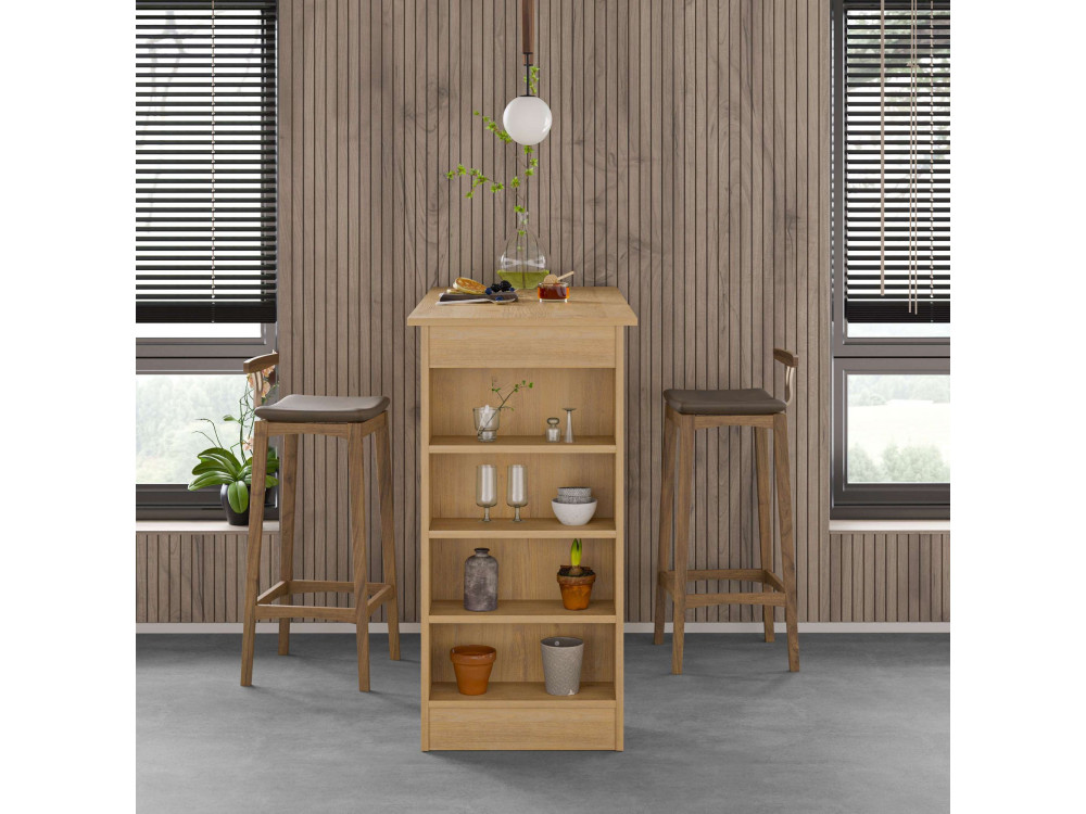 Houten bartafel "Swallow" 117 x 54 x 101,8 cm - Sapphire eik