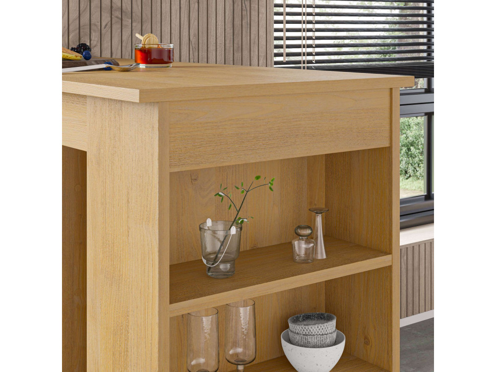 Houten bartafel "Swallow" 117 x 54 x 101,8 cm - Sapphire eik