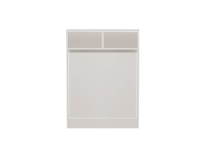 Bracked" inklapbare houten eettafel - 70 x 15 x 96 cm - Wit