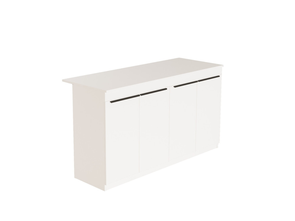 Houten keukentafel "Lark" - 160 x 60 x 90 cm - Wit