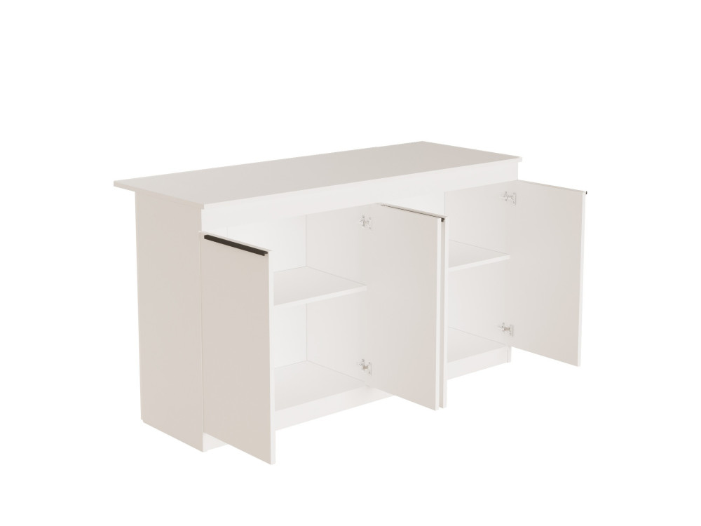 Houten keukentafel "Lark" - 160 x 60 x 90 cm - Wit