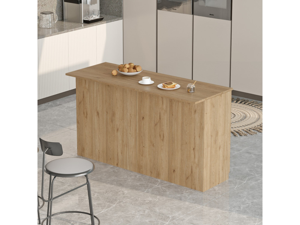 Houten keukentafel "Lark" - 160 x 60 x 90 cm - Bruin