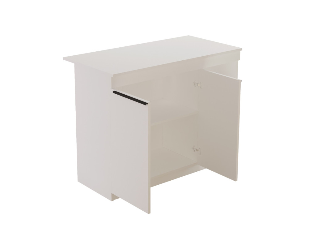 Houten keukentafel "Orlando" - 120 x 60 x 88 cm - Wit
