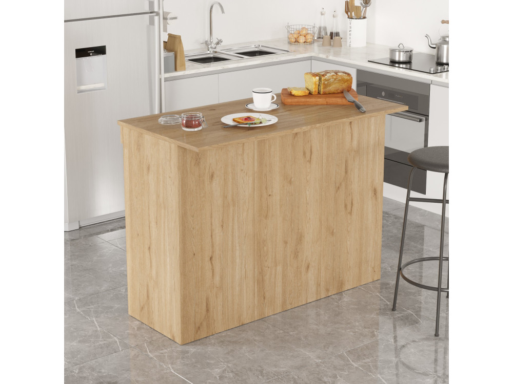 Houten keukentafel "Siven" - 120 x 60 x 88 cm - Bruin